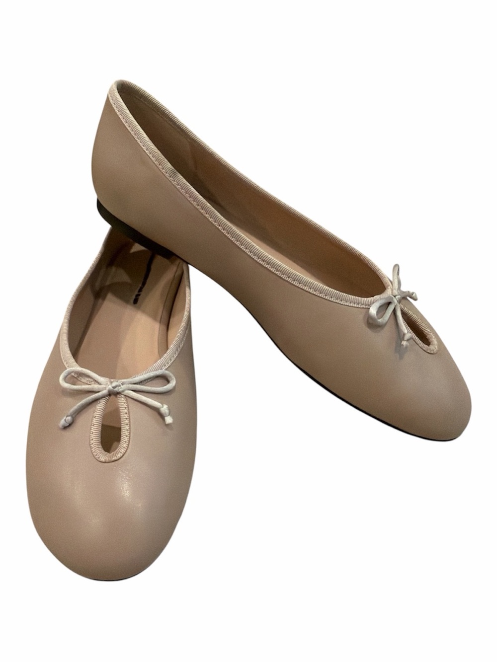 J. Crew Taupe Andi Keyhole Ballet Flats with Bow. Size 7 with Callout. NWOB